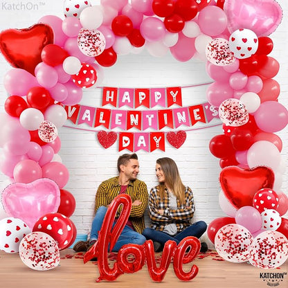 KatchOn Valentines Day Decorations Arch Set, Love Balloons Script, Heart - Image 5