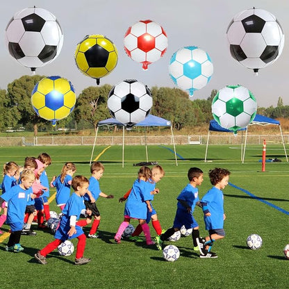 8Pcs Soccer Foil Balloons Set, 22 inch 4D Soccer Mylar Foil Balloons and 18 - Image 7