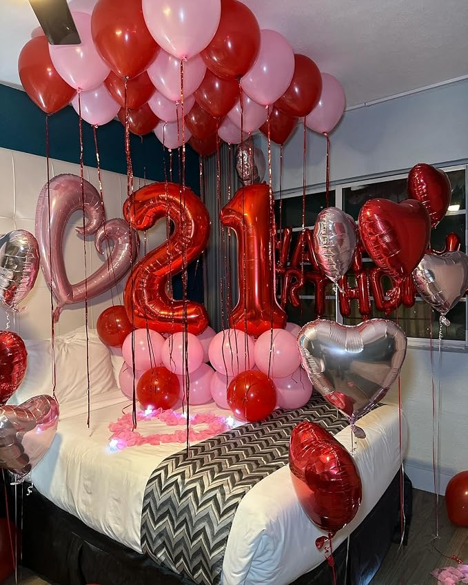 40 Inch Red Number 0 Balloon Birthday Party Decorations - Image 7