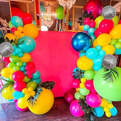 Tropical Balloons Garland Arch Kit, 18 10 5 Inch Summer Green Hot Pink Orange - Image 5