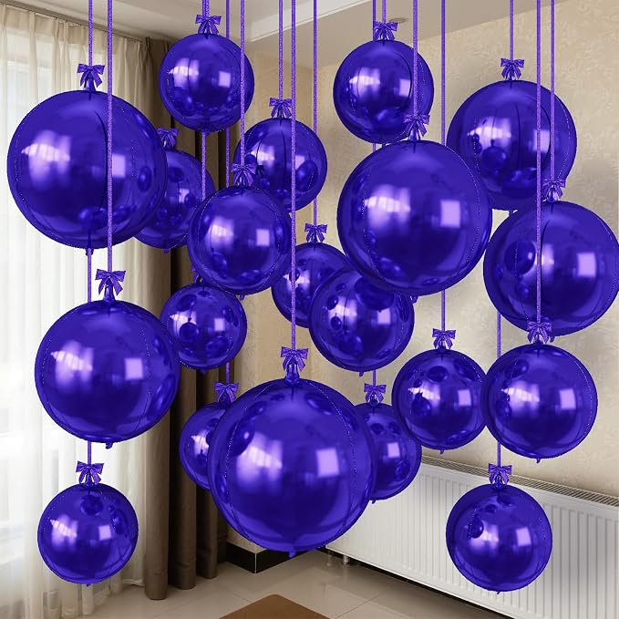 Purple Round Foil Balloons by Togvu