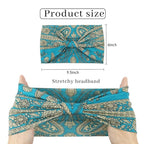 Wide Headbands for Women Knotted No Slip Head Bands Soft Turban Headband Hair Accessories Boho African Solid Color Head Wraps for Women Yoga Workout Pack of 6