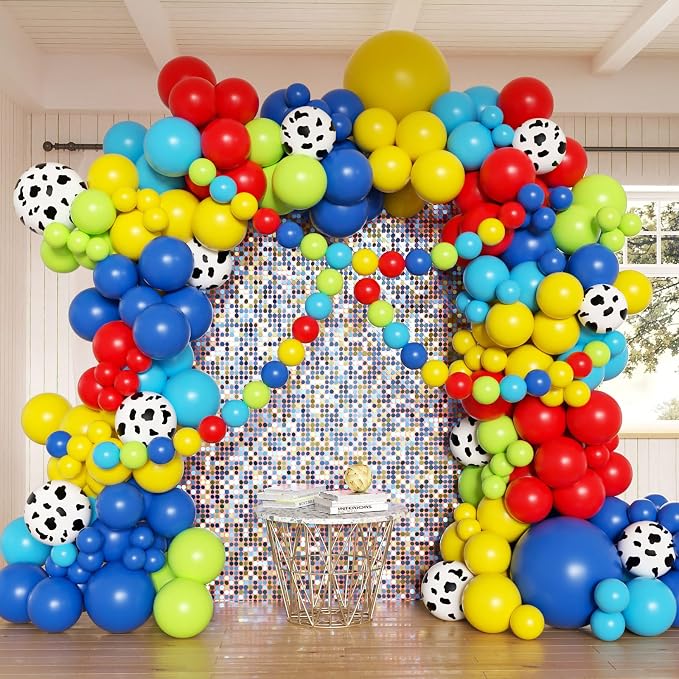Red Blue Yellow Balloons Arch Kit by Anhiy