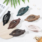 Flat Hair Clips for Women - 6 PCS French Flat Claw Clips Medium Hair Clips for Girls Large Hair Claw Clips for Thick or Thin Hair Strong Hold No Slip Hair Accessories for women (Basic)