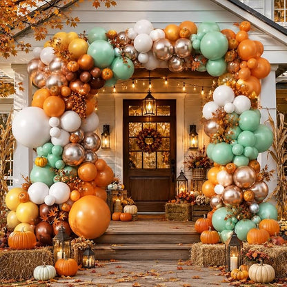 124pcs Fall Balloon Arch Kit, Thanksgiving Garland - Image 6