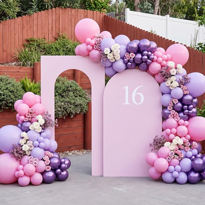 RUBFAC 135pcs Pink Balloons Different Sizes 18 12 10 5 Inches - Image 7