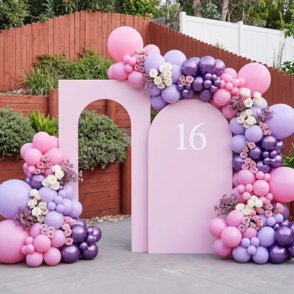 RUBFAC 135pcs Pink Balloons Different Sizes 18 12 10 5 Inches - Image 7