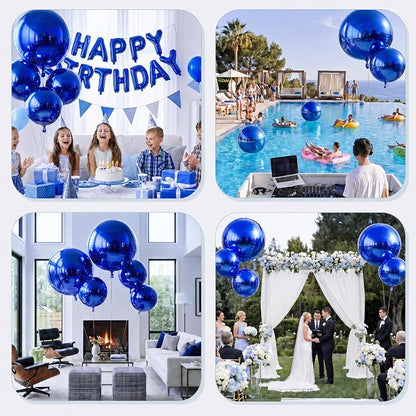 6 Pcs Giant Metallic Party Balloons, Birthday Wedding Bridal Baby Shower Party - Image 6