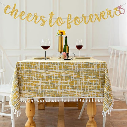 Cheers To Forever Banner for Gold Gliter Engagement/Wedding Banner/Bridal - Image 5