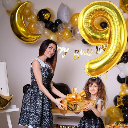 KatchOn Gold Number 9 Balloon 40 Inch, Foil 9 Birthday Balloon | 9th Birthday - Image 3