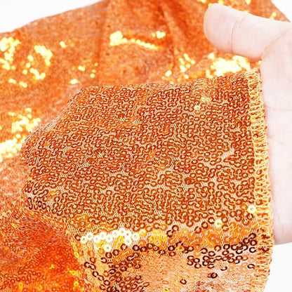 Poise3EHome 6FT x 8FT Orange Sequin Photography Backdrop Curtain - Image 4