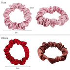 Satin Silk Hair Ties Small Mini Scrunchy for Women Cute Soft No Slip Ponytail Holders 12 Pcs Mini Bulk Scrunchies Elastic Hair Bands for Thick Curly Hair Pony Tails Hair Ties