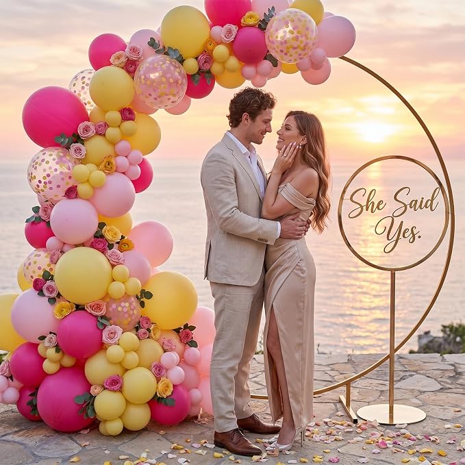 Pink and Yellow Balloon Kit - Image 5