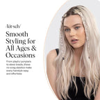 Kitsch Hair Ties No Damage for Kids, Teens and Women - Rubber Bands for Hair Styling | No Snag Hair Elastics | Daily Hair Accessories | Ideal Gifts for Women - 500pcs (Black)