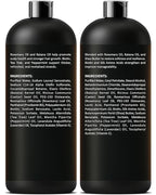 Rosemary Oil Shampoo and Conditioner Set | 16 fl oz Each | with Batana Oil | Sulfate-Free, Moisturizing & Nourishing Formula | Supports Thinning Hair for Men & Women