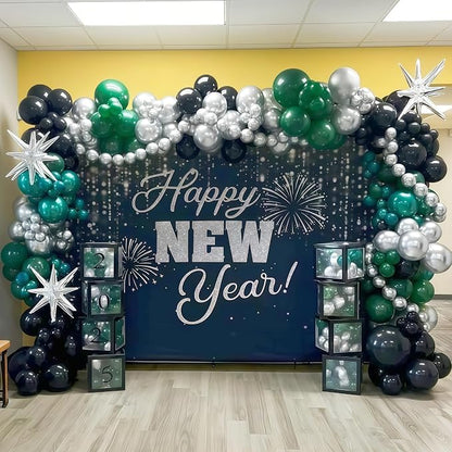 Black and Green Silver Balloon Arch Kit - Image 6