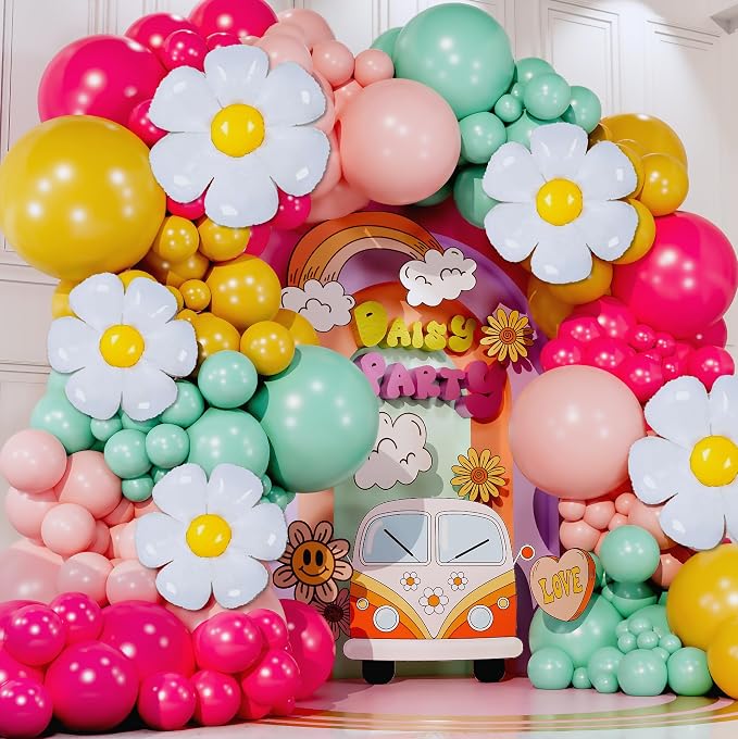 ALL-IN-1 Daisy Balloons Garland Kit & Arch - Image 4