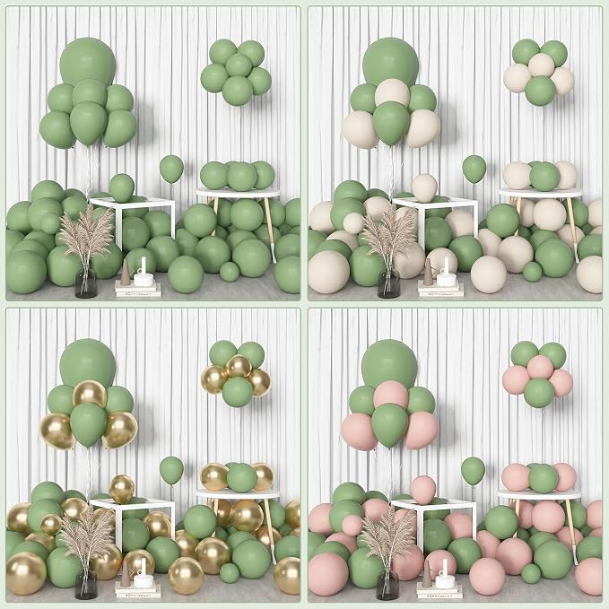 Amandir 153pcs Sage Green Balloons Arch Garland Kit Different Size | 18 12 10 5 - Image 5