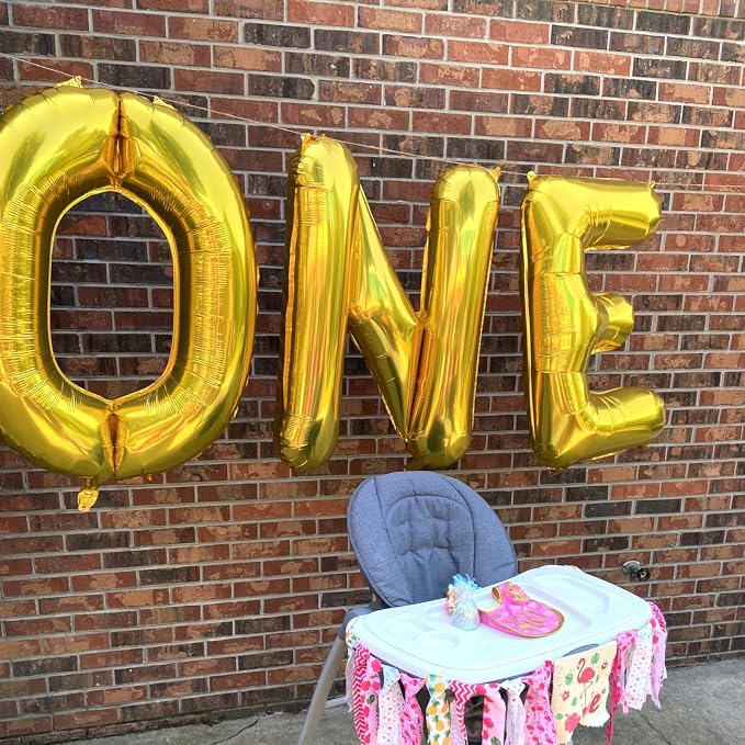 Gold Letter Balloons, 40 Inch Mylar Custom Alphabet Name Balloons - Image 4