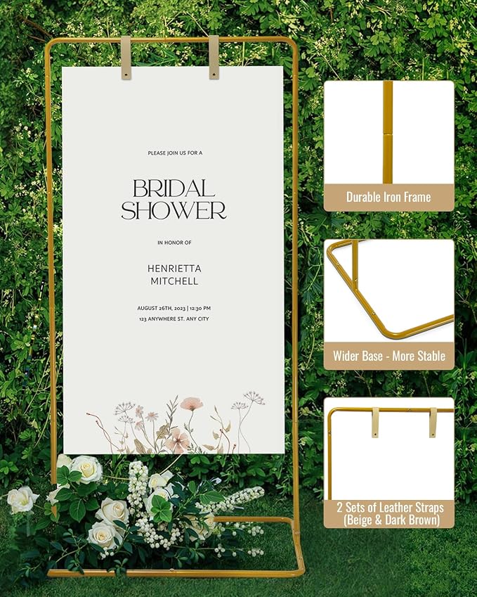 Wedding Welcome Sign Stand, Welcome to our Wedding Sign Holder, Linen Sign Stand - Image 4