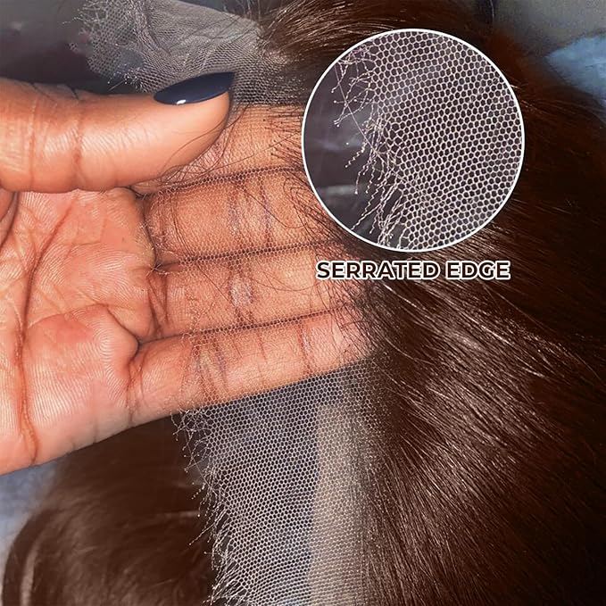 250 Density 13x6 HD lace wig Real FULL SKINLIKE Pre Plucked 0.10mm Ultra-thin Invisible Chocolate Brown lace front wig HD Lace Front Wigs Human Hair Small Knots Body Wave Full Virgin Hair 22inch
