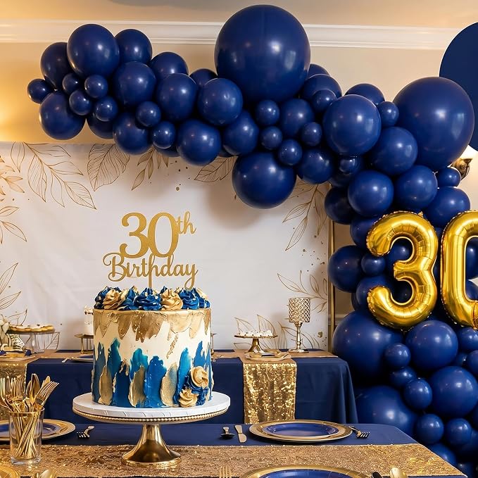 102pcs Navy Blue Balloons Garland Arch Kit, 18 12 10 5 Inch Balloons | Balloons - Image 6