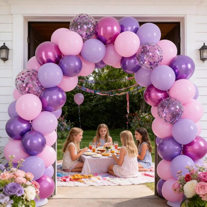 Pink and Purple Balloons, Party Balloons - Image 10
