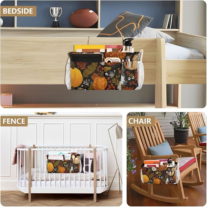 Bedside Caddy Metal Frame Hanging Organizer Bunk Bed Dorm Accessories Hook And - Image 8