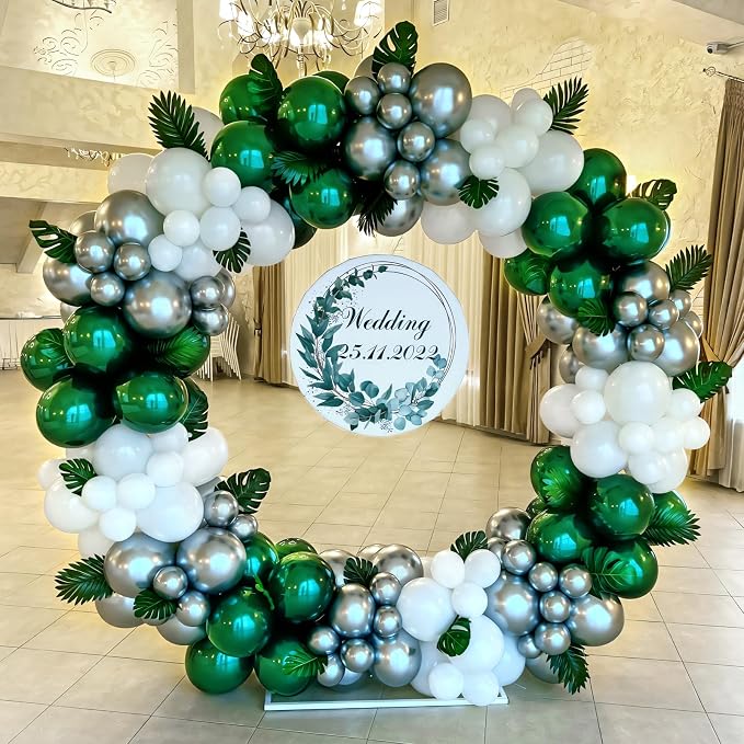 Green Balloons Different Sizes 135pcs 18 12 10 5 Inch Dark Green Balloons Arch - Image 6