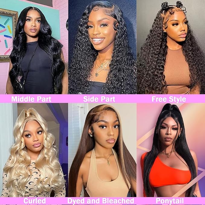20 Inch Straight Lace Front Wigs Human Hair 13x6 Lace Frontal Wigs for Women 180 Density HD Glueless Lace Front Wigs Pre Plucked with Baby Hair Natural Black Color