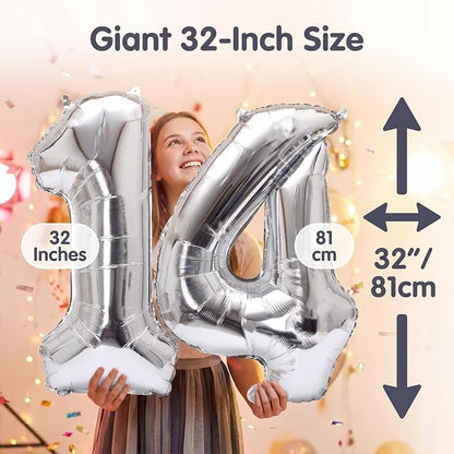 YPSelected 32 Inch Large Foil Helium Number Balloon Birthday Wedding Party 0-9 - Image 4