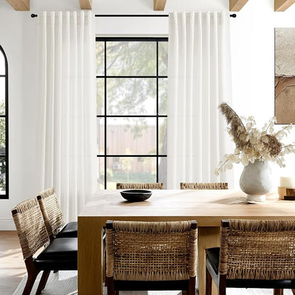 Neutral Linen Curtains 96 Inches Long - Image 8