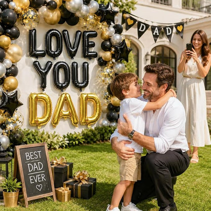 52 Pcs Letter Balloons Black Gold Balloon Banner 16 Inch 2 Sets A- Z Alphabet - Image 6