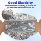 4 Pcs Conditioning Caps Made of Aluminum Foil, Reusable Thickened Shower Caps for Hot Oil Hair Treatment, Pieces Shower Cap Heat Cap For Deep Conditioning, Home And Salon Use, Hair Dyeing