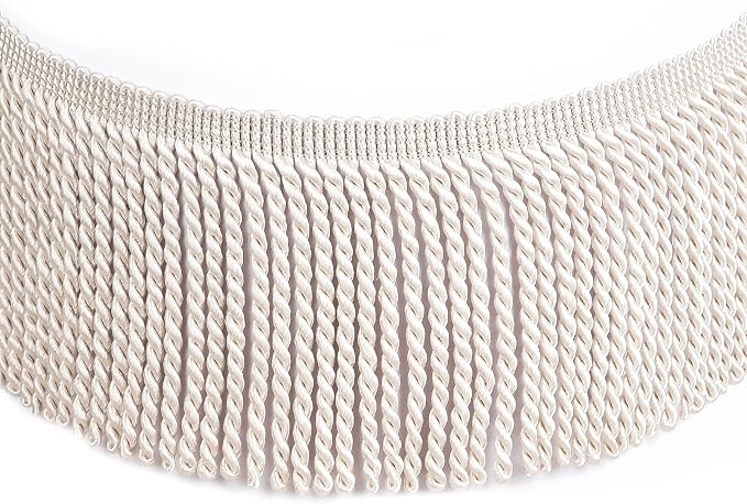 5 Yard Curtain Bullion Fringe Trim-Rayon Tassel Embellishments | 4 Inch Wide by fenghuangwu