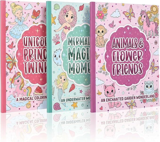 ZICOTO Fun Coloring Books for Kids Set of 3 by ZICOTO