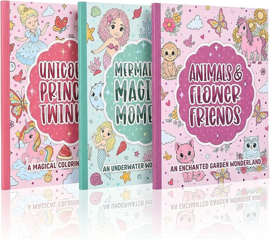 ZICOTO Fun Coloring Books for Kids Set of 3 by ZICOTO