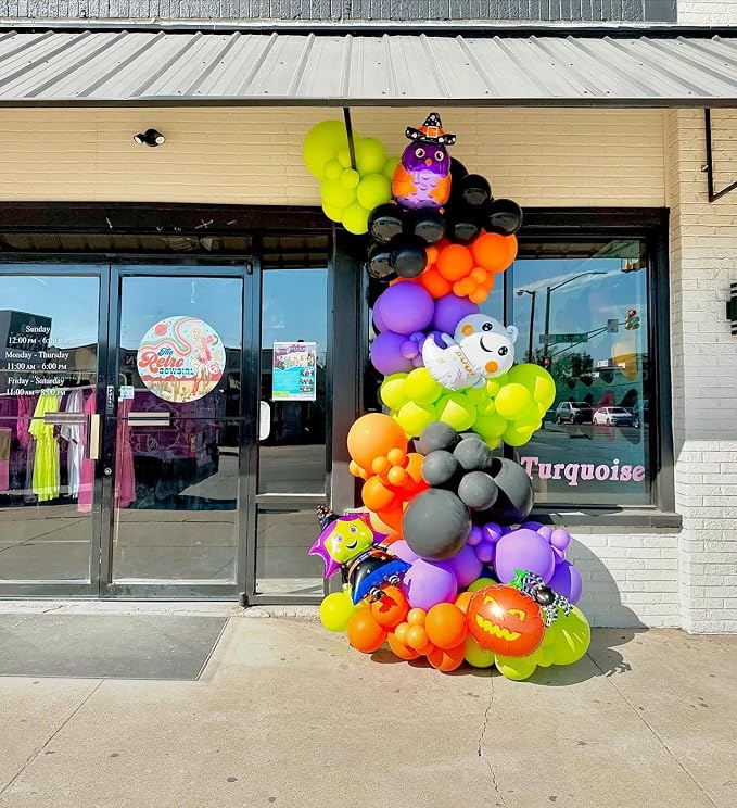 60pcs 12 Inch Halloween Latex Balloons，Black Orange Green Purple Balloons | - Image 3