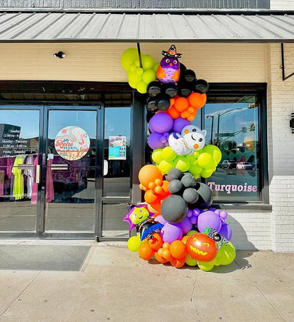60pcs 12 Inch Halloween Latex Balloons，Black Orange Green Purple Balloons | - Image 3