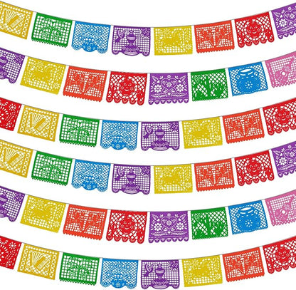 6 Packs 108 Ft Fiesta Party Decorations Mexican Party Banners Papel Picado by Unknown
