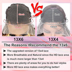 MEIMEI 13x6 Loose Wave HD Lace Front Wigs Human Hair 200 Density Chocolate Brown 100% Real Human Hair 15A Loose Deep Wave Wig Pre Plucked, No Synthetic Blend No Tangle No Shedding Triple Lifespan 3X
