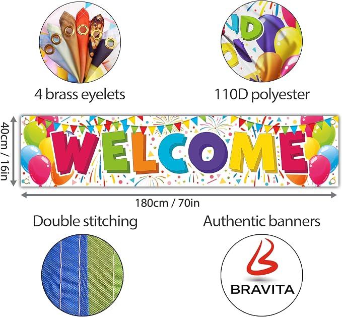 Welcome Banner - Welcome Home Banner 6 x 1.3ft - Welcome Back Decorations - Image 2