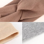 DRESHOW 6 Pack Turban Wide Headbands for Women Headwraps Knotted Elastic Yoga Workout Solid Color Hair Accessories