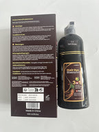 IIIMEIDU Dark Brown Hair Dye Shampoo 3 in 1 for Gray Hair, Herbal Ingredients Shampoo Hair Dye for Women Men, Grey Coverage 500ml