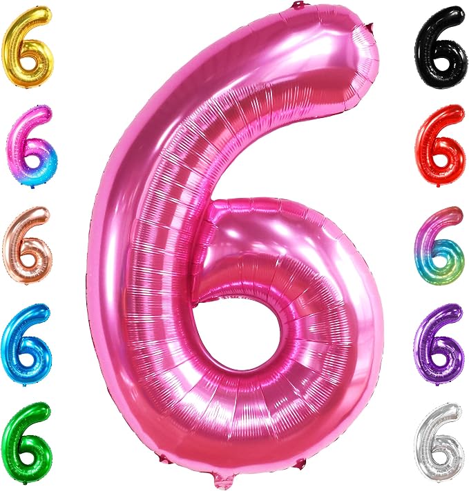KatchOn Giant Hot Pink 6 Balloon Number by KatchOn