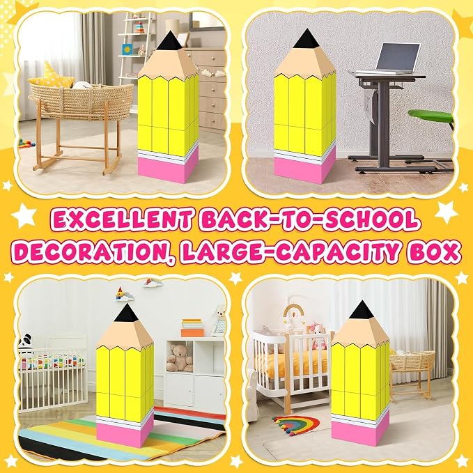 6 Pcs Back to School Decoration Large Pencil Boxes Pencil Decorations - Image 4