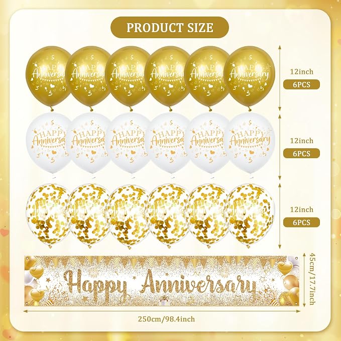 Happy Anniversary Decorations Banner - Image 7
