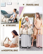 Gym Bag Womens,Travel Duffel Carry on Bag Sport Tote Bag Weekend Overnight Bag