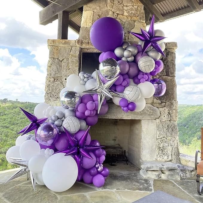 FOTIOMRG 110pcs Purple Balloon Garland Arch Kit, 18 12 10 5 inch Purple Latex - Image 5