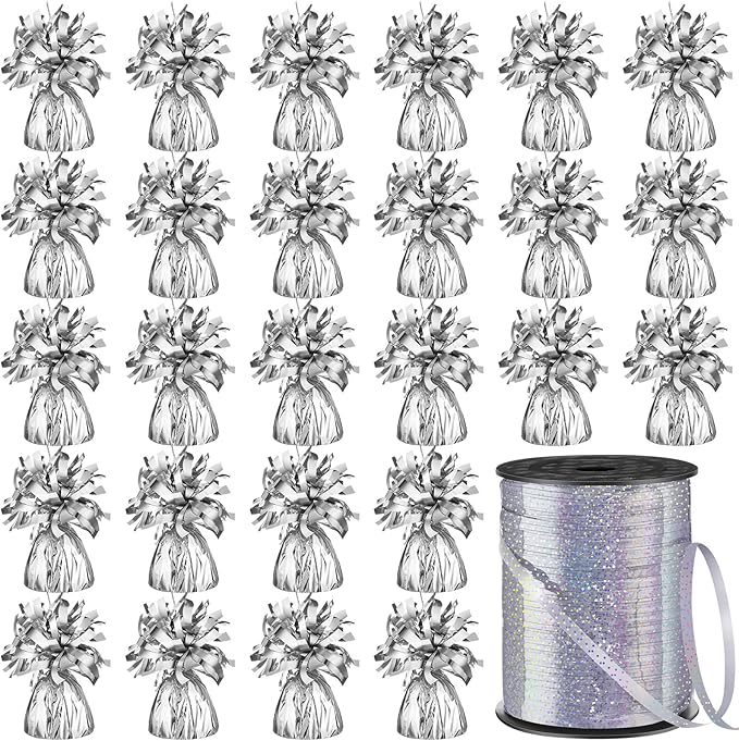 Yunsailing 25 Pcs Heavy Metallic Balloon Weights by Yunsailing
